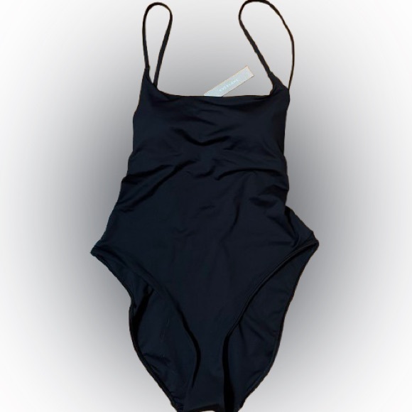 NWT EVERLANE ReNew Black One-Piece Swimsuit Size Large - Picture 1 of 9